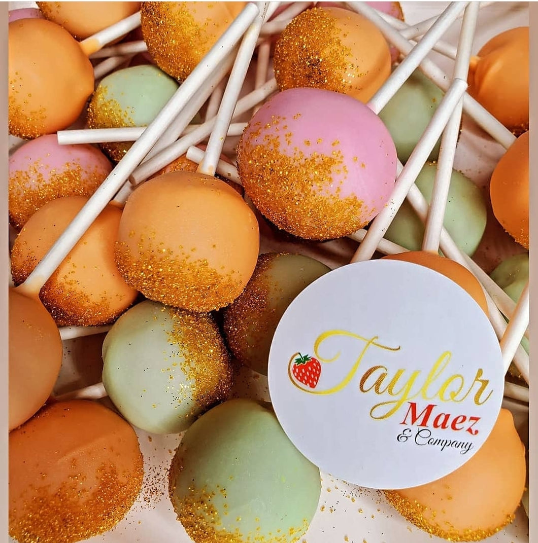 Gold Topped Cakepops (1 Dozen)